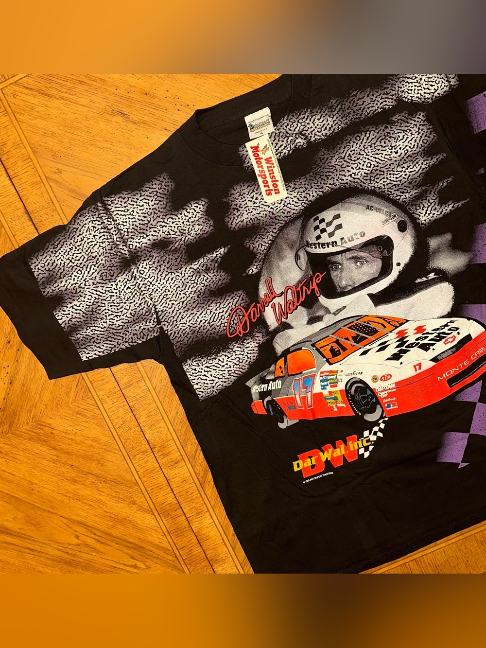 Vintage 1995 Darrell Waltrip Shirt XL AOP Made In USA Double Sided New READ DES2